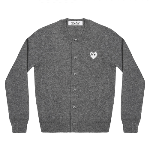 CDG-PLAY-Round-Neck-Womens-Cardigan-White-Heart-Dark-Grey.png