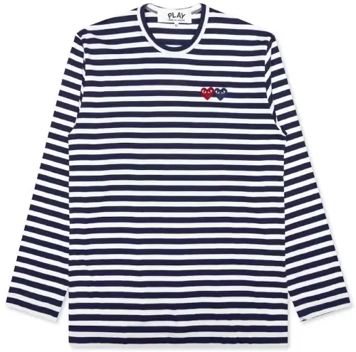 CDG-Play-Womens-Double-Heart-Striped-LS-T-Shirt-Navy-White.webp