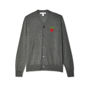 Cdg Shirt X Brett Westfall Mid Grey Strawberry Cardigan